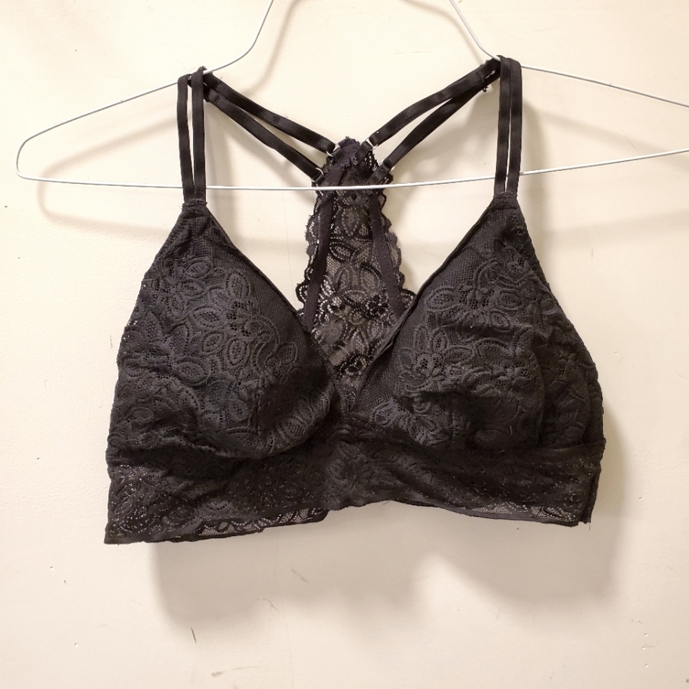 Black lace bralette